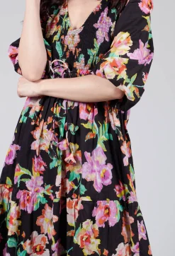 Rene Derhy Dresses^Trapani Dress in Black Floral Print