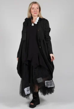 Aleksandr Manamis Coats^Treasury Drape Coat in Black