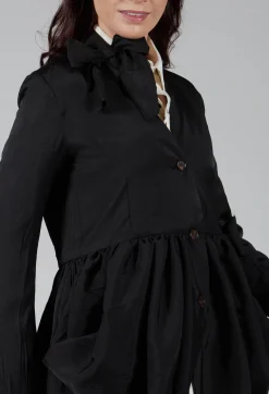 Aleksandr Manamis Coats^Treasury Drape Coat in Black