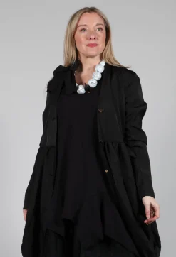 Aleksandr Manamis Coats^Treasury Drape Coat in Black