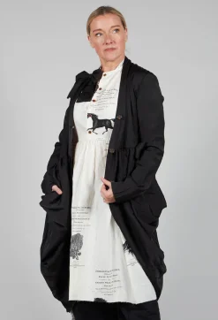 Aleksandr Manamis Coats^Treasury Drape Coat in Black