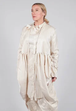 Aleksandr Manamis Coats^Treasury Drape Coat in Cream