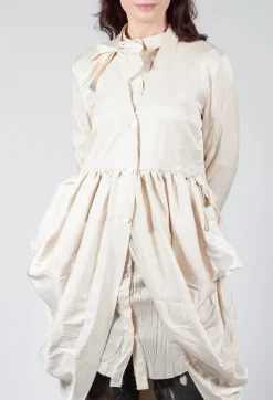 Aleksandr Manamis Coats^Treasury Drape Coat in Cream