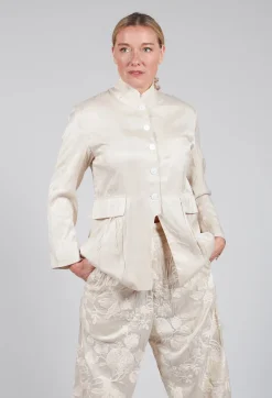 Aleksandr Manamis Jackets^Treasury Pleat Jacket in Cream