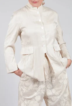 Aleksandr Manamis Jackets^Treasury Pleat Jacket in Cream