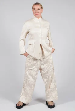 Aleksandr Manamis Jackets^Treasury Pleat Jacket in Cream