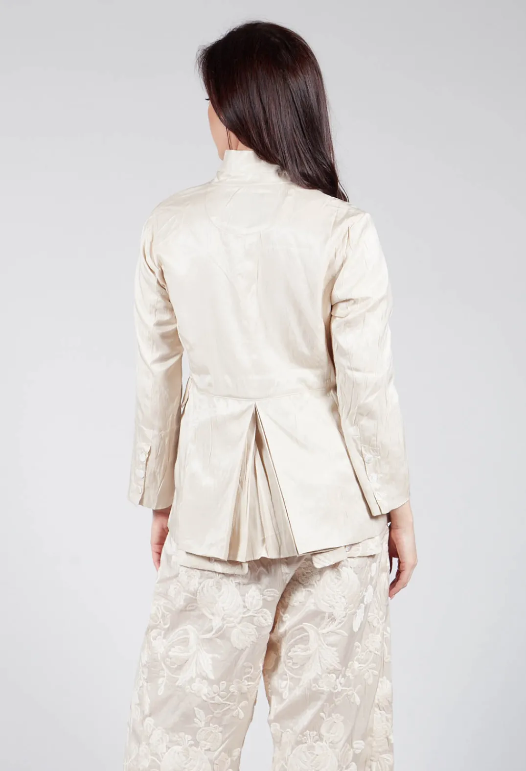 Aleksandr Manamis Jackets^Treasury Pleat Jacket in Cream