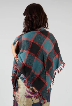 Traces of Me Scarves^Triangle Scarf in Tartan Celeste
