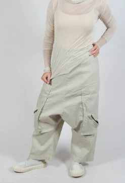 Rundholz Dip Trousers^Trousers with Bleached Stitching in Eraser