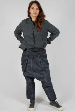 Rundholz Dip Trousers^Trousers with Pull Toggle Waist in Coal Cloud