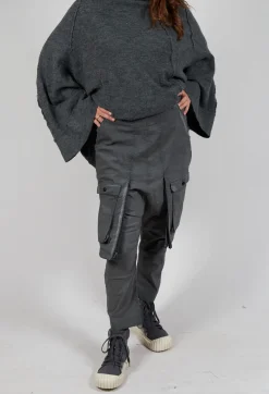 Rundholz Dip Trousers^Trousers with Statement Pockets in Coal Cloud