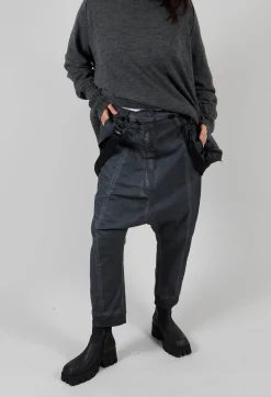 Rundholz Dip Trousers^Trousers with Suspenders in Coal Cloud