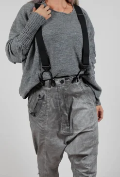 Rundholz Dip Trousers^Trousers with Suspenders in Pencil Cloud