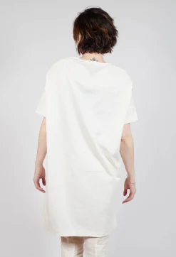 Rundholz Dip Dresses^T-Shirt Dress in Greige and Mandarine Print