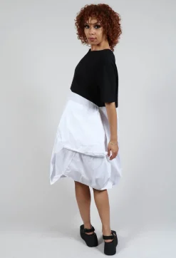 Bread and Butter Dresses^T-Shirt Dress with Statement Pockets in Black and White