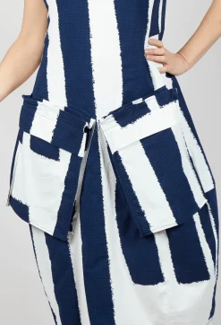 Rundholz Black Label Dresses^Tulip Dress with Feature Pockets in Navy Print