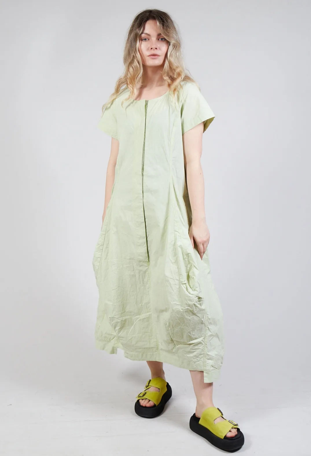 Rundholz Black Label Dresses^Tulip Hem Utility Dress in Sun Check