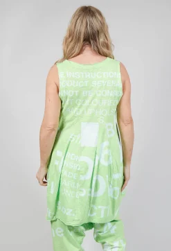 Rundholz Black Label Tops^Tulip Hem Vest Top in Lime Print