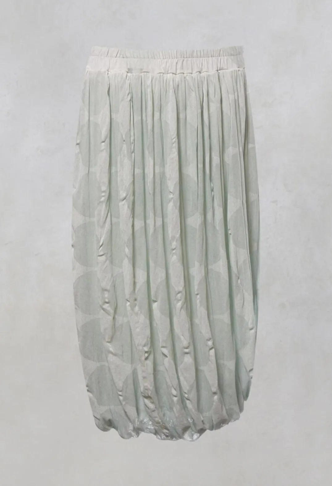 Rundholz Black Label Skirts^Tulip Shape Skirt with Elasticated Waistband in Mint Print
