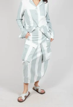 Rundholz Black Label Skirts^Tulip Skirt with Feature Pockets in Grey Print
