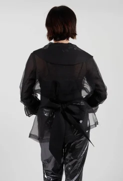 Bize Jackets^Tulle Open Jacket in Black