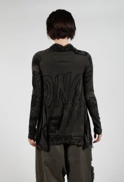 Rundholz Black Label Dresses^Tunic Dress with Lettering Design in Jungle Print