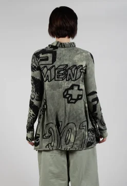 Rundholz Black Label Dresses^Tunic Dress with Lettering Design in Defender Print