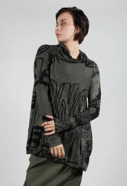 Rundholz Black Label Dresses^Tunic Dress with Lettering Design in Camp Print