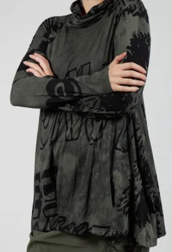 Rundholz Black Label Dresses^Tunic Dress with Lettering Design in Camp Print