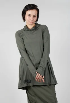 Rundholz Black Label Dresses^Tunic Dress with Placed Print in Camp Shiny Print