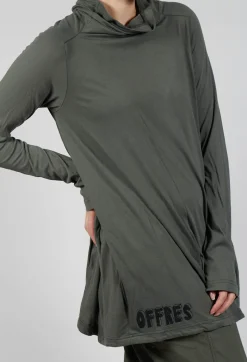 Rundholz Black Label Dresses^Tunic Dress with Placed Print in Camp Shiny Print
