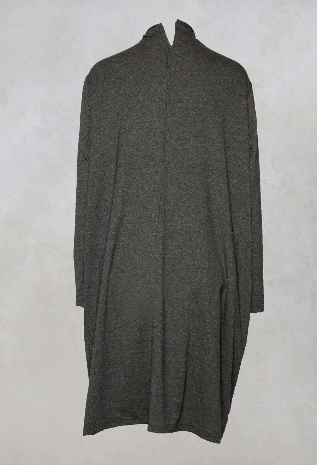 Moyuru Jumpers^Tunic Jumper Dress with Print in Grey and White