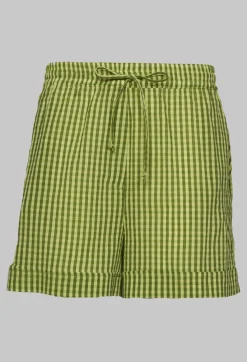 Beatrice B Shorts^Turn Up Shorts in Green Check