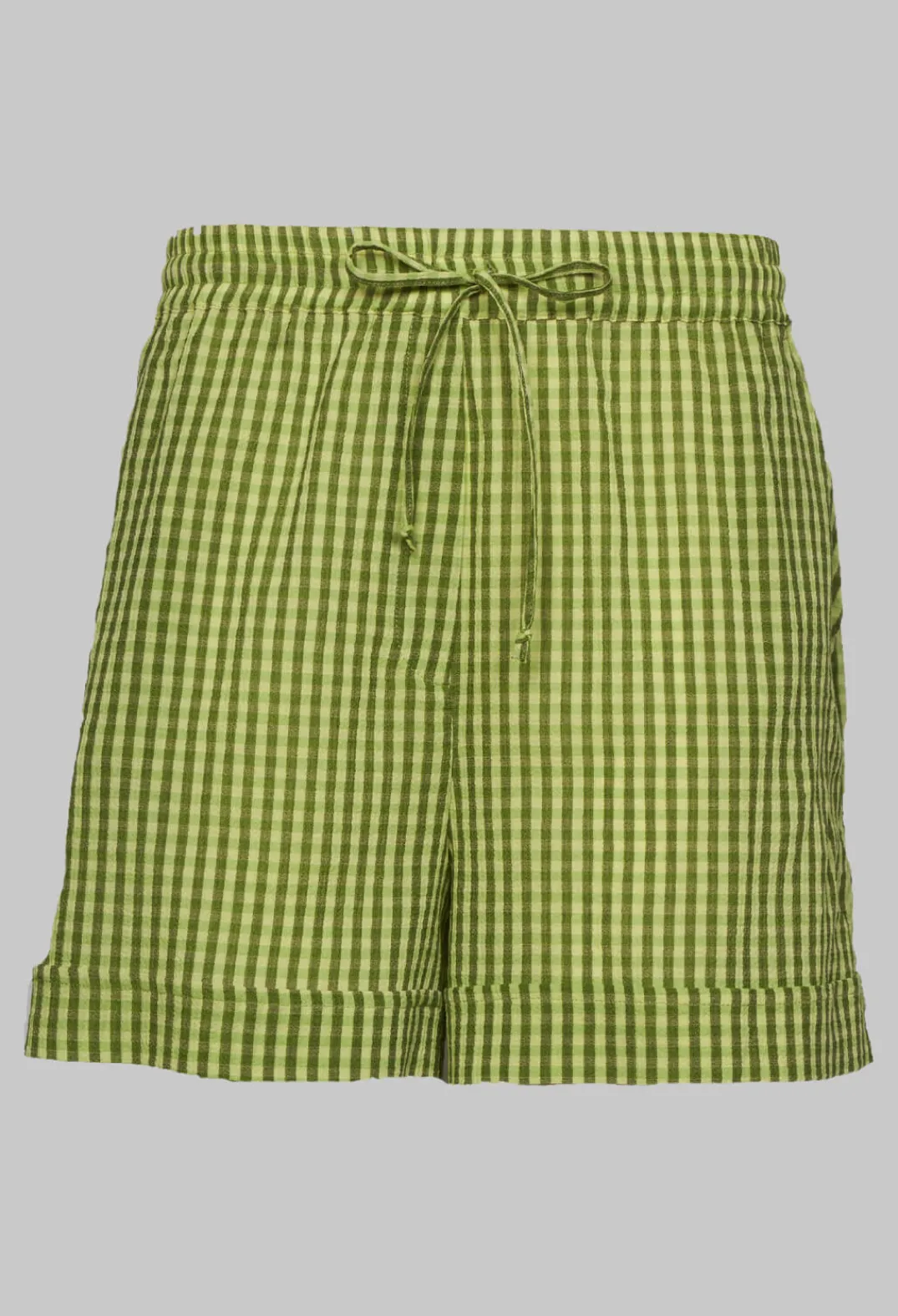 Beatrice B Shorts^Turn Up Shorts in Green Check