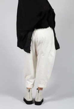 Moyuru Trousers^Turn Up Trouser in Cream