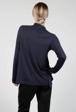 Xenia Design Shirts & Blouses^Turtle Neck Kord Top with Logo in Dark Blue