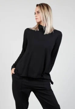 Xenia Design Shirts & Blouses^Turtle Neck Kord Top with Logo in Black