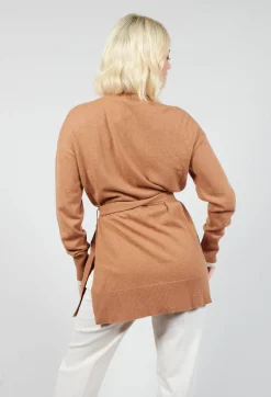 Beatrice B Knitwear^Turtleneck Belted Jumper in Ginger