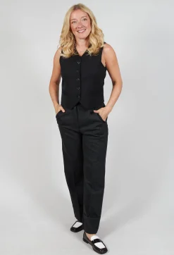 Beatrice B Jackets^Twill Waistcoat in Black