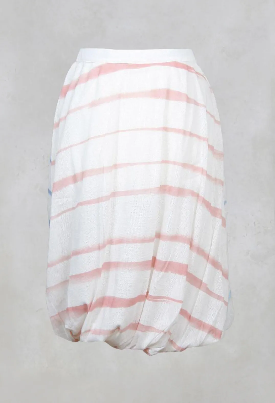 Lilith Skirts^Twist Hem Skirt in Cornflower/Rose Stripe