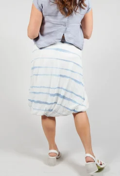 Lilith Skirts^Twist Hem Skirt in Cornflower/Rose Stripe