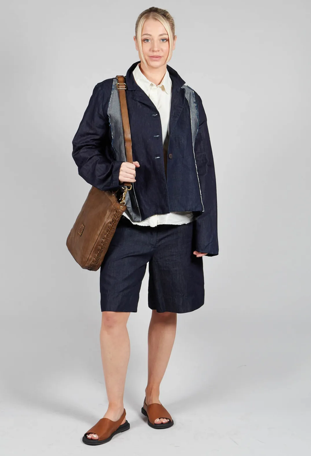 Aequamente Jackets^Two Tone Denim Jacket