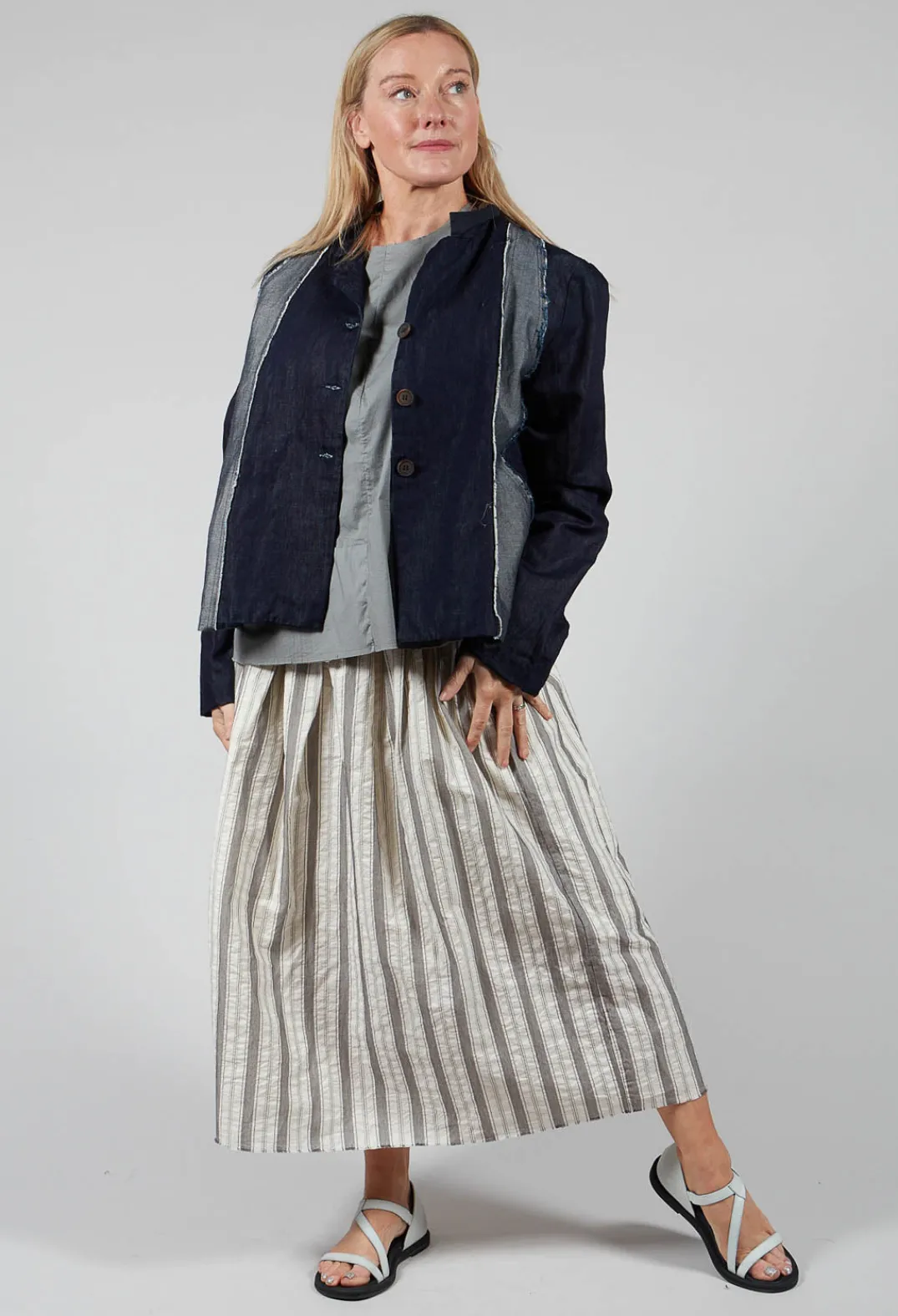 Aequamente Jackets^Two Tone Denim Jacket