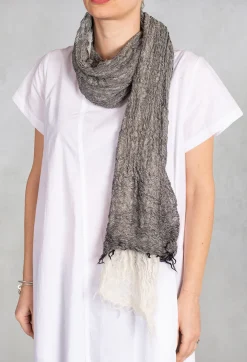 Never D Less Scarves^Two Toned Scarf in White/Black