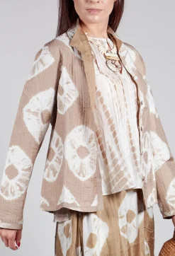 Bianco Levrin Jackets^Ulla Padded Jack in Beige and Cream