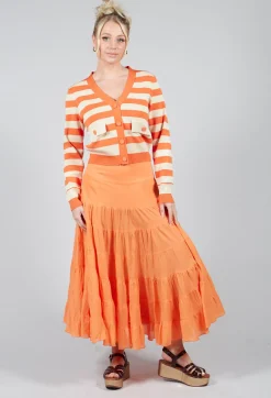 Rene Derhy Cardigans^Umberta Cardigan in Orange Stripe