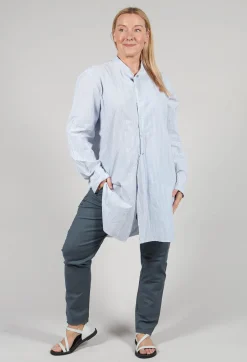 Hannoh Wessel Shirts & Blouses^Unisex Charles Shirt in Blue Stripes