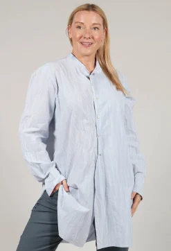 Hannoh Wessel Shirts & Blouses^Unisex Charles Shirt in Blue Stripes