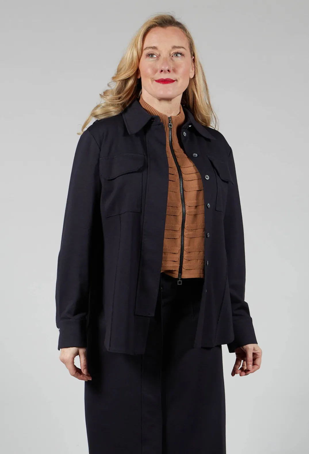 Beatrice B Jackets^Utility Jacket in Anthracite