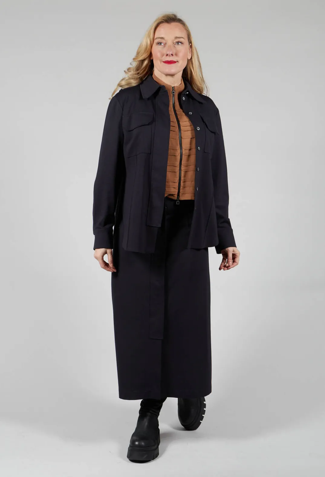 Beatrice B Jackets^Utility Jacket in Anthracite